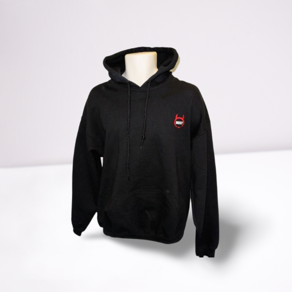 Hoodie With the Must Logo in Red and White