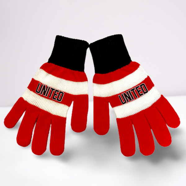 Unofficial United Gloves - Red-White Striped