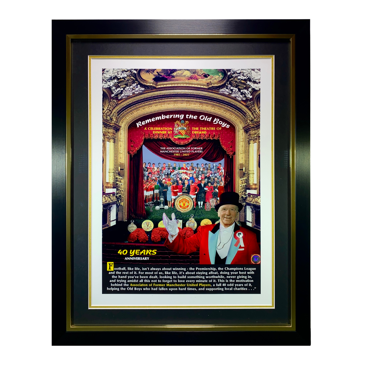 "Remembering the Old Boys" Framed Print Signed by Denis Law (Frame XL)