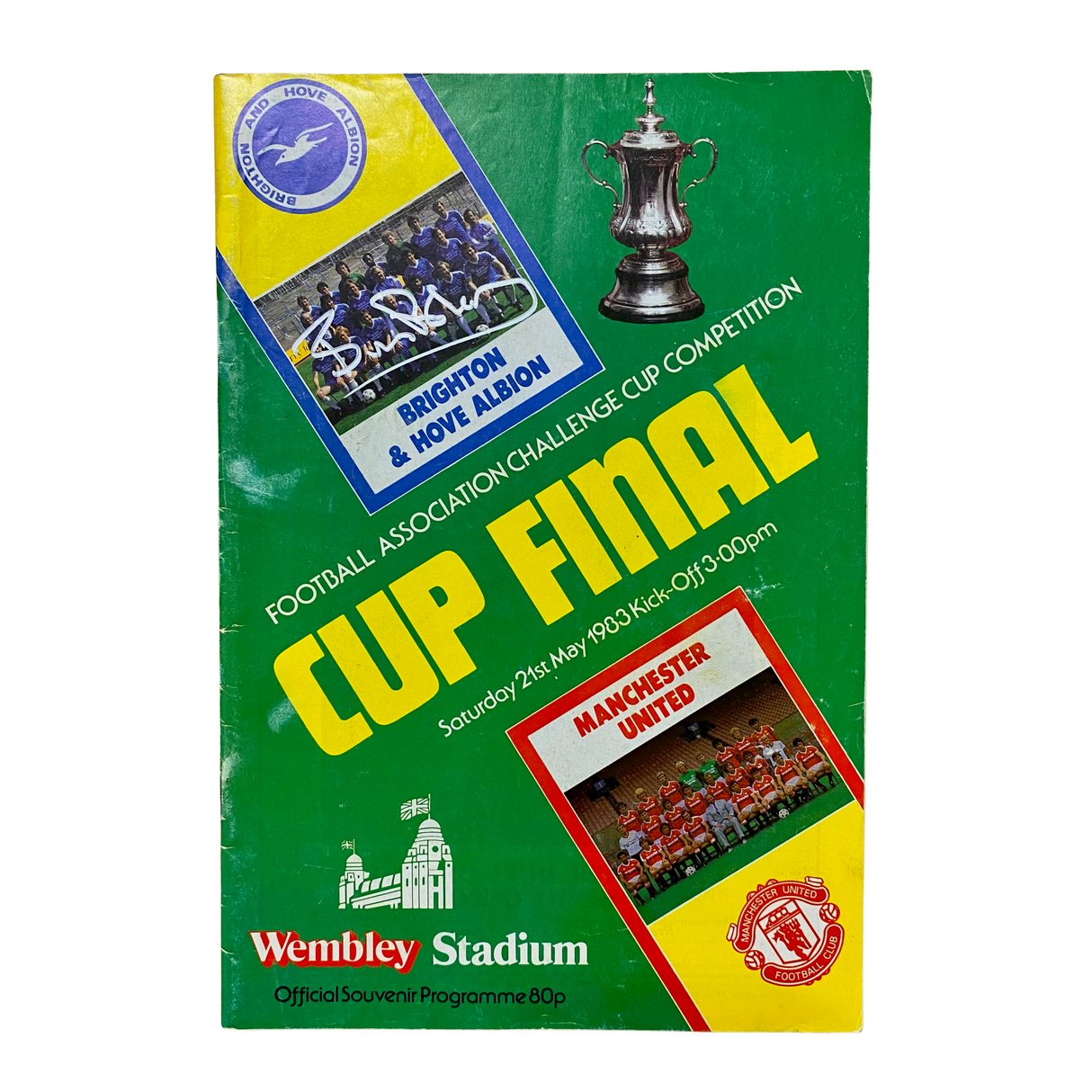 Bryan Robson Signed 1983 FA Cup Final Programme (M)