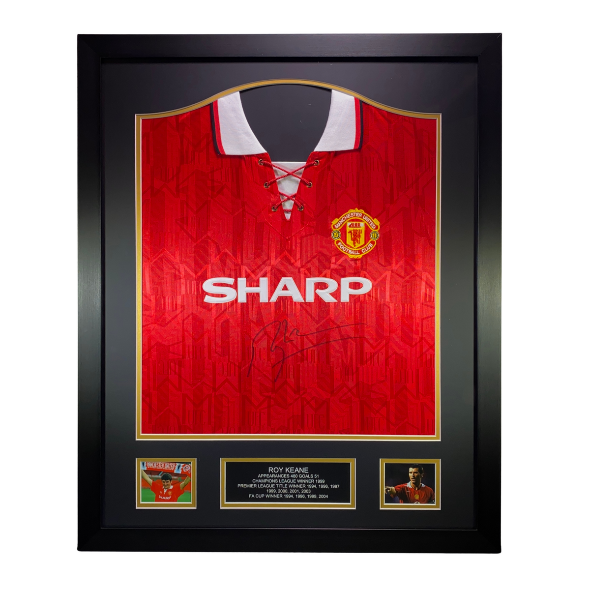 Roy Keane Signed Manchester United 1992-1994 Red Home Shirt