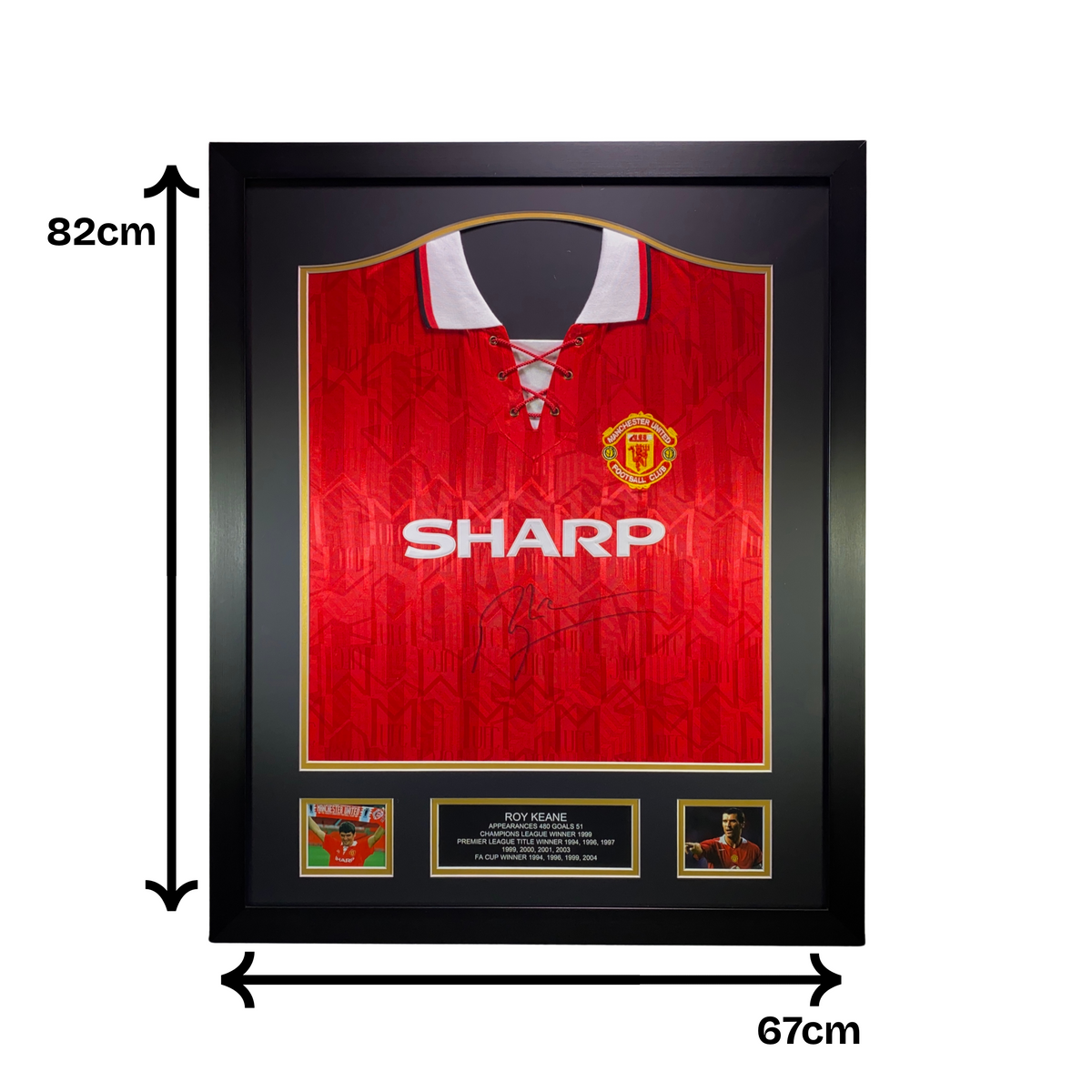 Roy Keane Signed Manchester United 1992-1994 Red Home Shirt