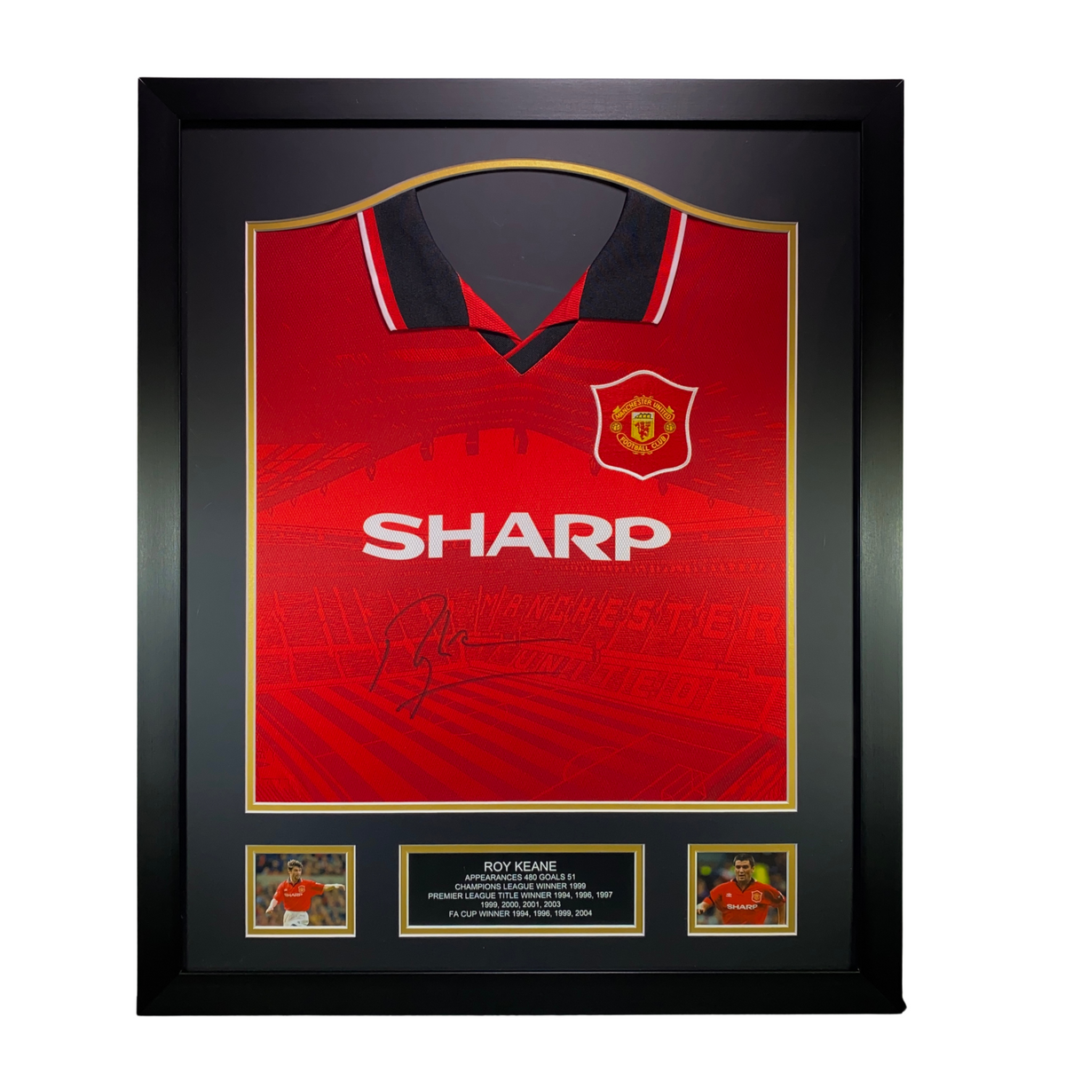 Roy Keane Signed Manchester United 1994-1996 Red Home Shirt