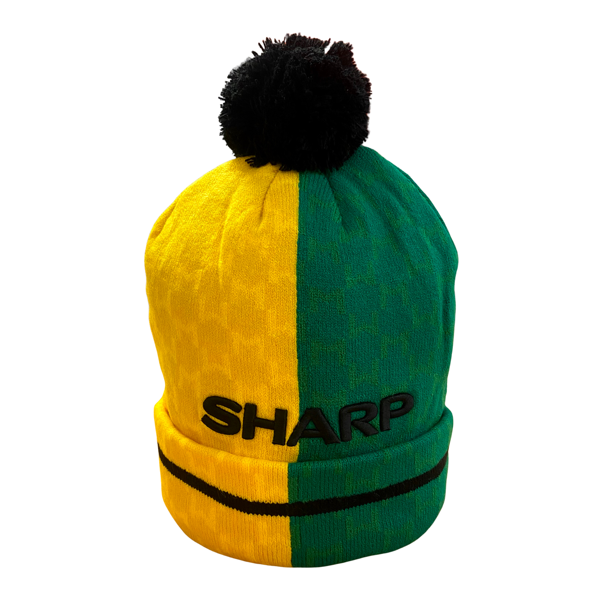 1992 SHARP Green and Gold Bobble Hat