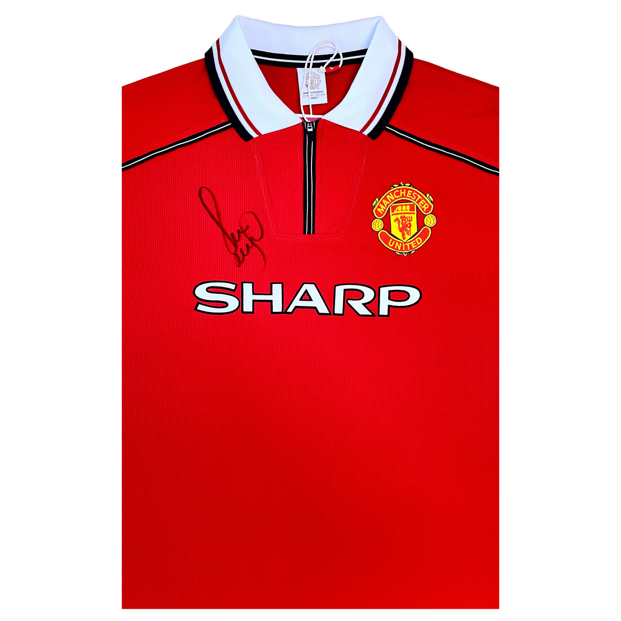 Paul Scholes Hand Signed official replica 1999 Home Shirt