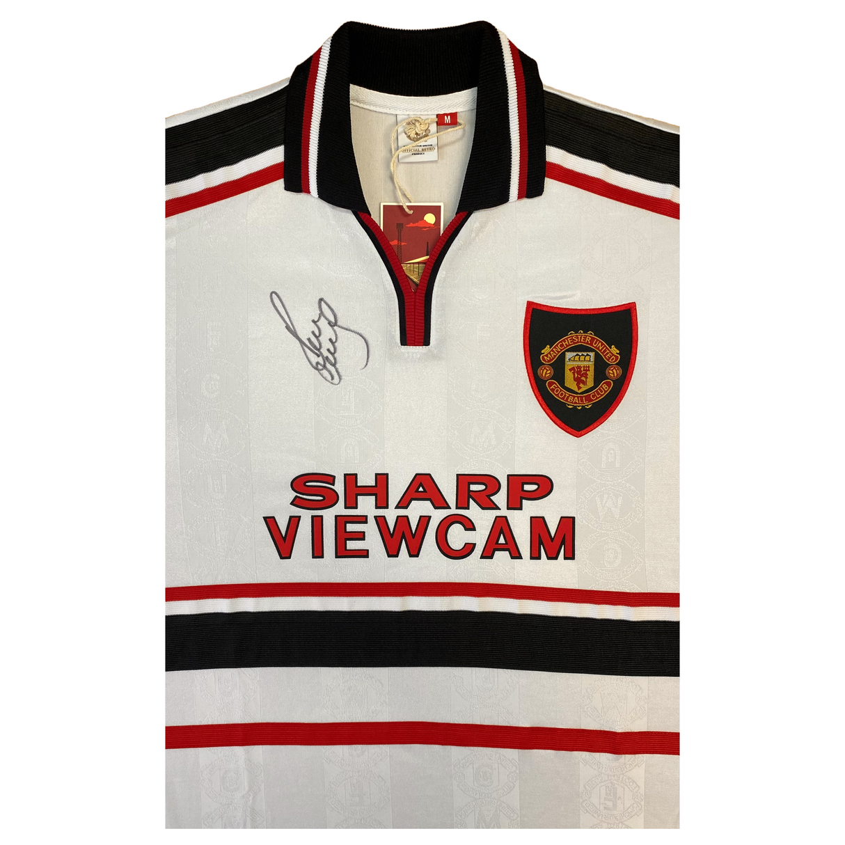 Paul Scholes Hand Signed 1999 White Away Shirt