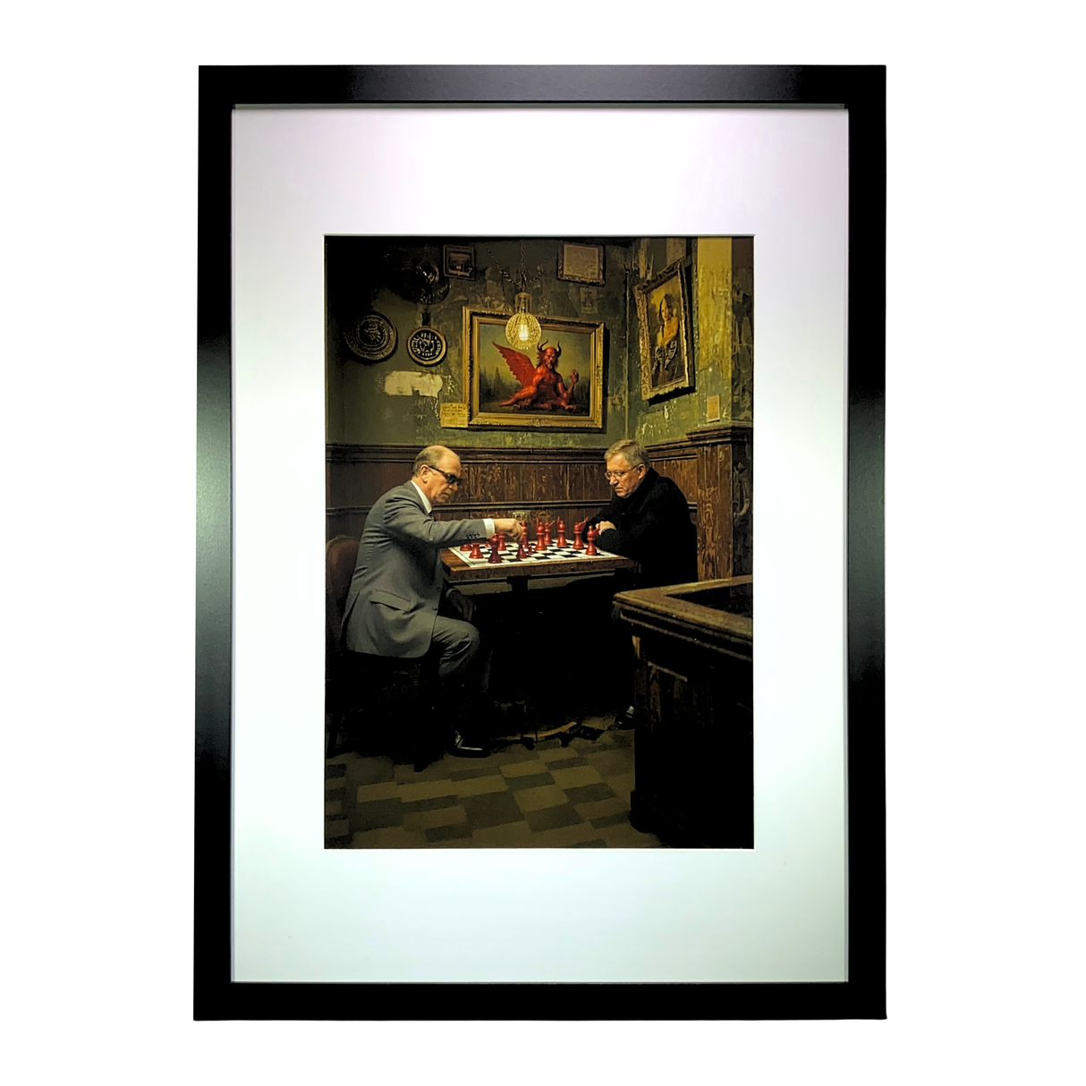 Sir Alex Ferguson and Sir Matt Busby "Football Grandmasters" Print (A3)