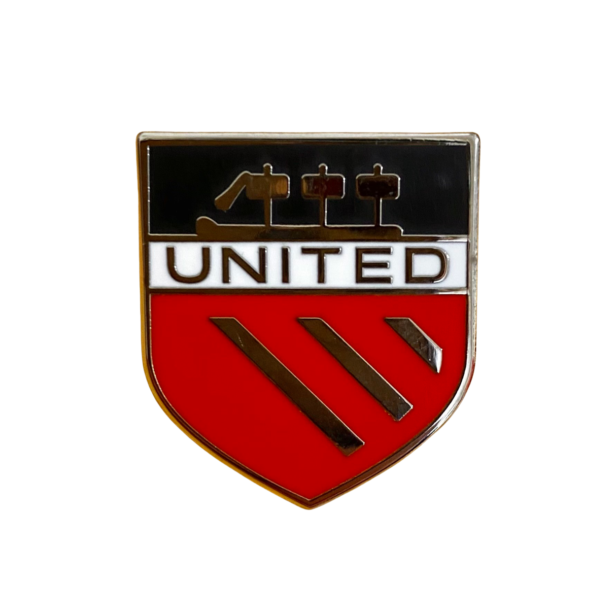 United Red & Black Shield Badge