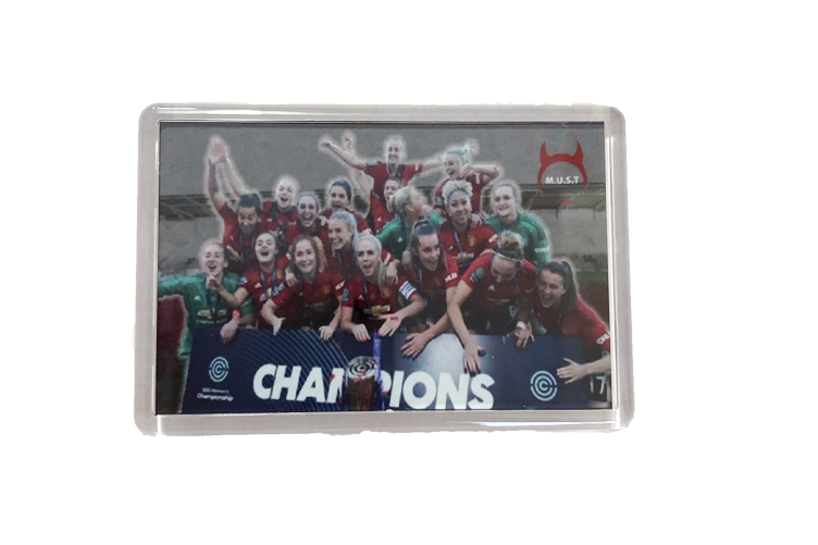 MUFC Women's FA Championship Promotion Fridge Magnet