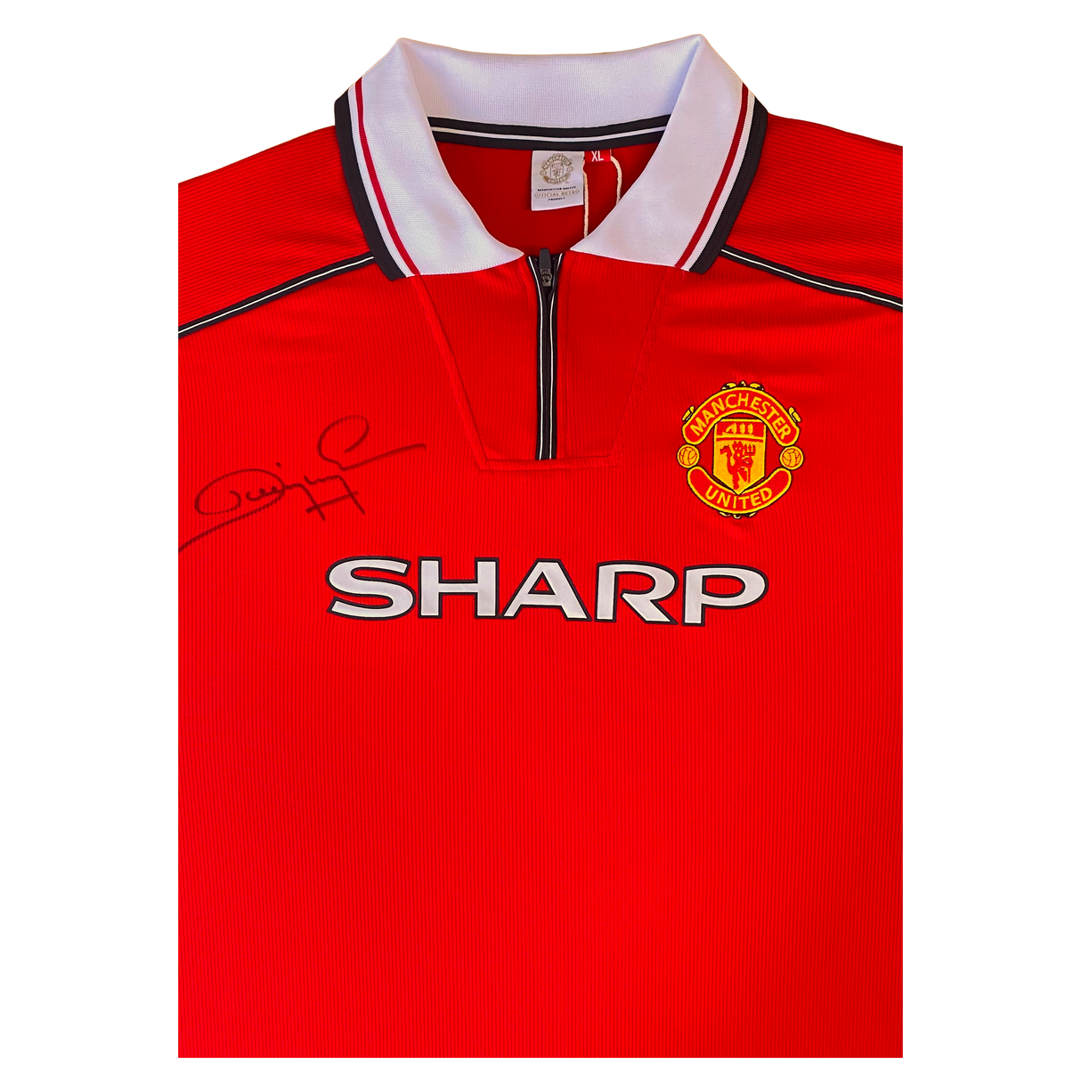 Dwight Yorke Hand Signed 1999 Premier League Home Shirt