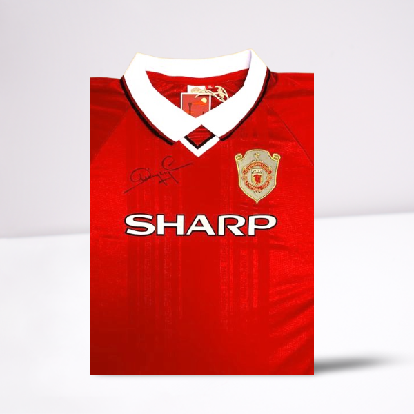 Dwight Yorke Hand Signed 1999 Champions League Final Shirt