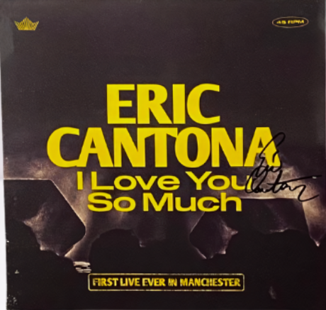 Premium Framed - Eric Cantona Signed "I Love You So Much" Vinyl (XL)