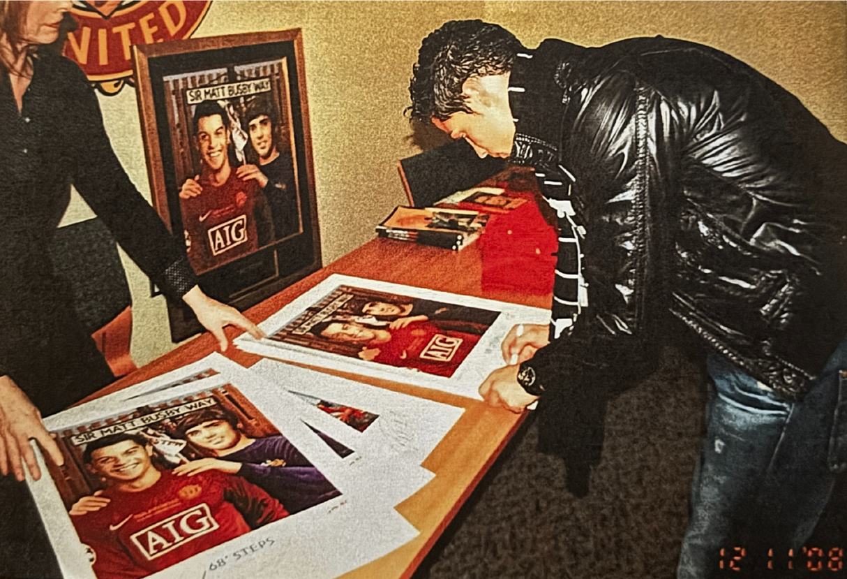 "68 Steps" Framed Artwork Print Signed by Cristiano Ronaldo (Frame XL)