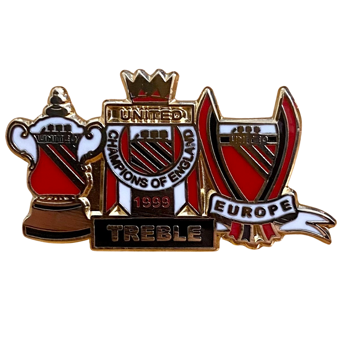 Treble Winners Trophies Badge
