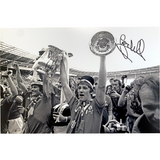 Gordon Hill Signed 1977 FA Cup Final Trophy Photo Print (Black & White) (M)
