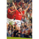 Brian McClair Signed Photo - 1996 Celebration with Cantona (M)