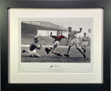 Albert Scanlon 1958 vs Manchester City Signed Framed Photo Print (L)