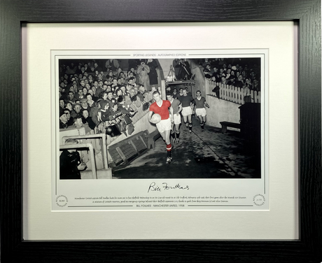Bill Foulkes 1958 Manchester United Signed Framed Photo Print (L)