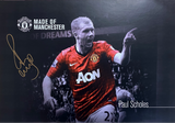 Paul Scholes Made of Manchester Hand Signed Photo Print (L)