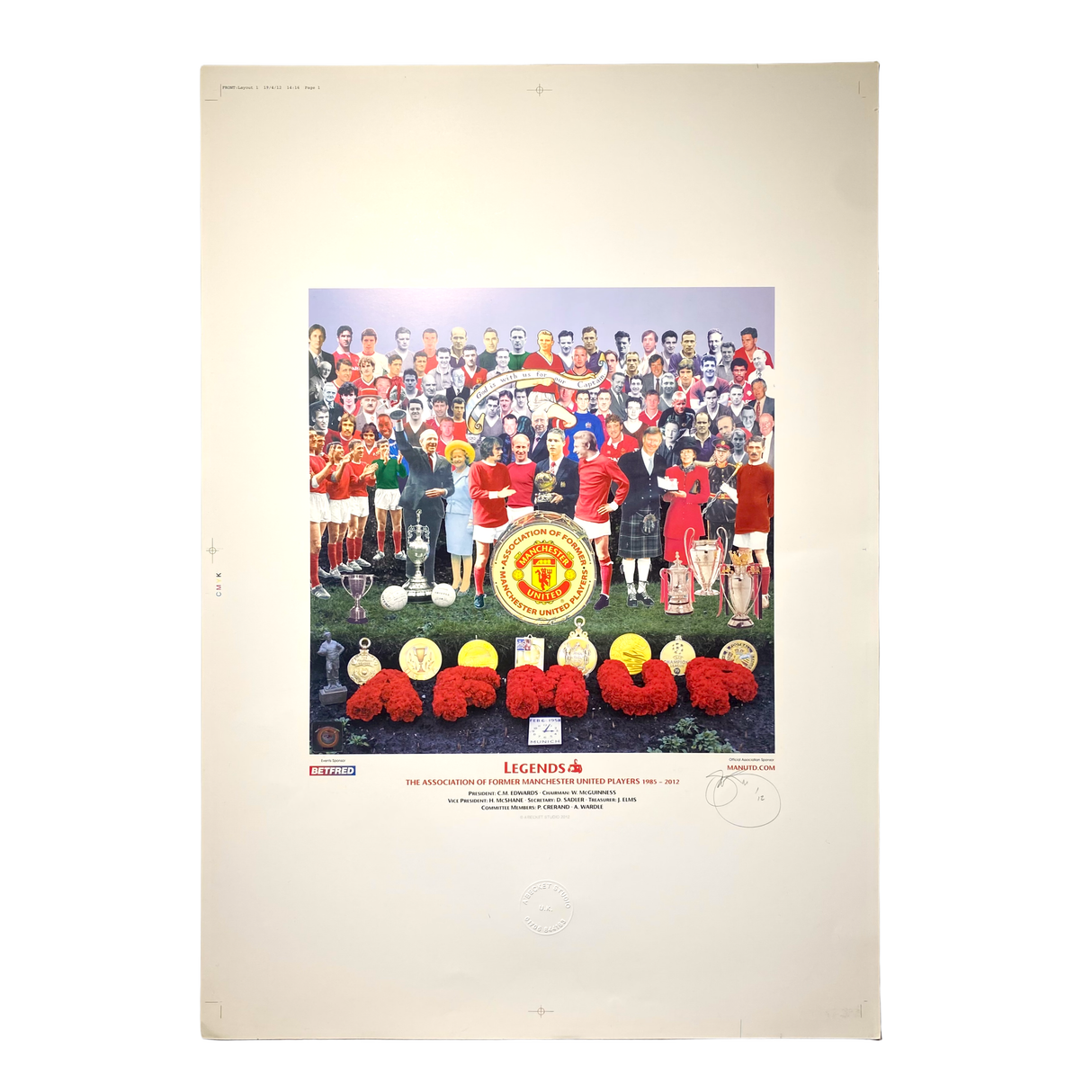 "LEGENDS" - The Association of Former Manchester United Players Print (XL)