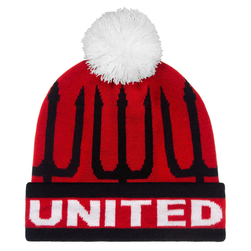 Red Devil Trident Bobble Hat