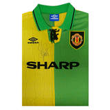 Denis Irwin Signed Manchester United 1992/1994 Green & Gold Shirt