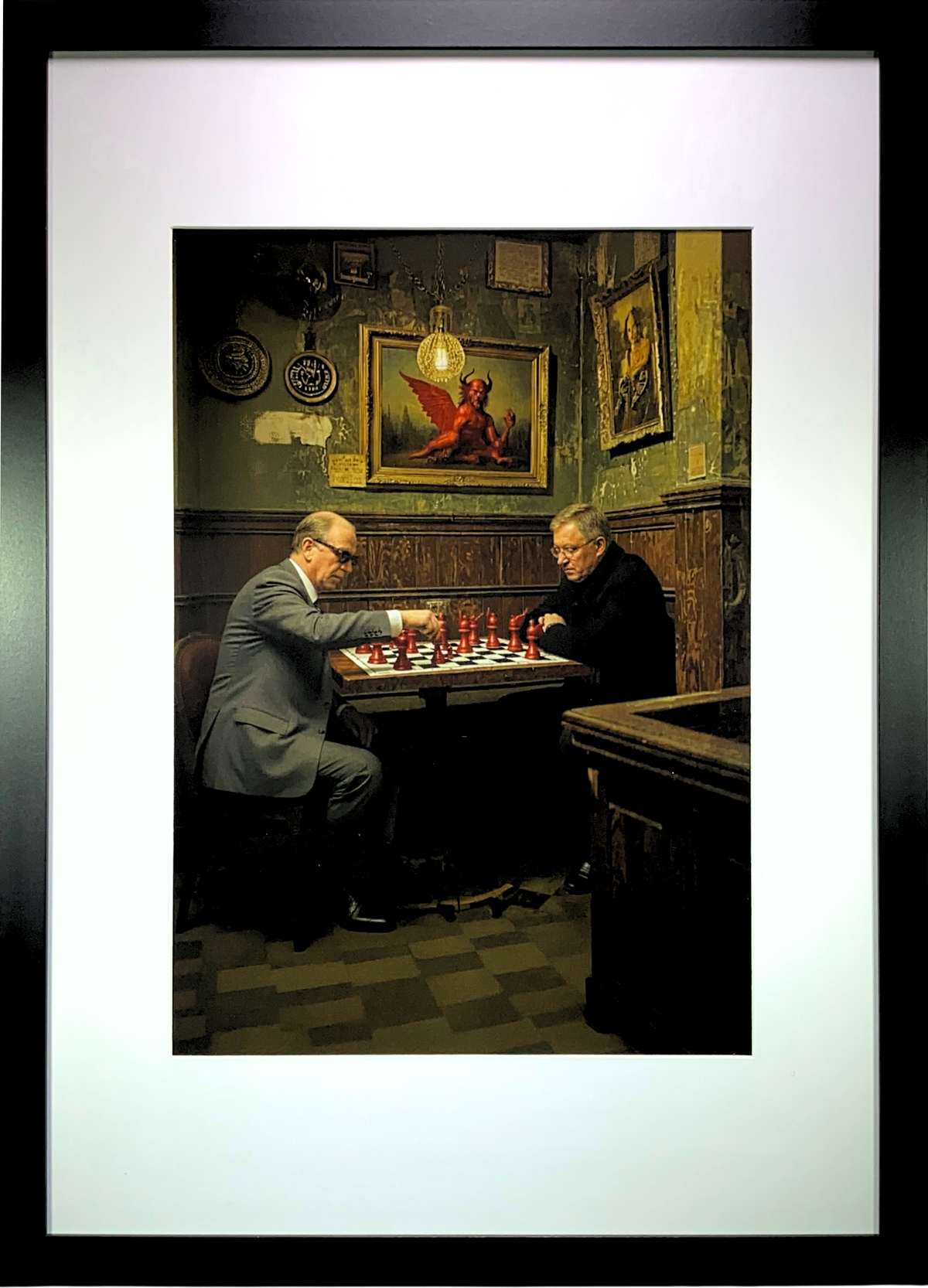 Sir Alex Ferguson and Sir Matt Busby "Football Grandmasters" Print (A3)