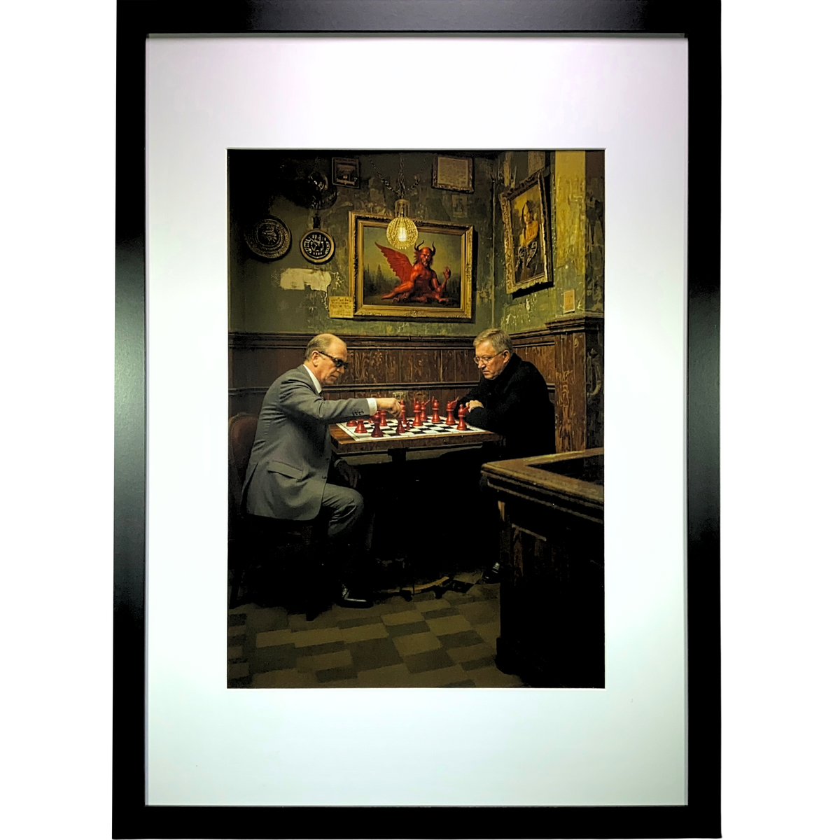 Sir Alex Ferguson and Sir Matt Busby "Football Grandmasters" Print (A3)