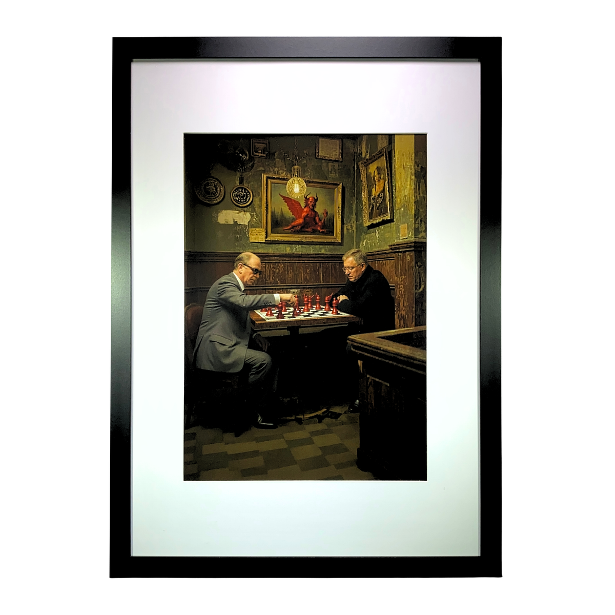Sir Alex Ferguson and Sir Matt Busby "Football Grandmasters" Print (A3)