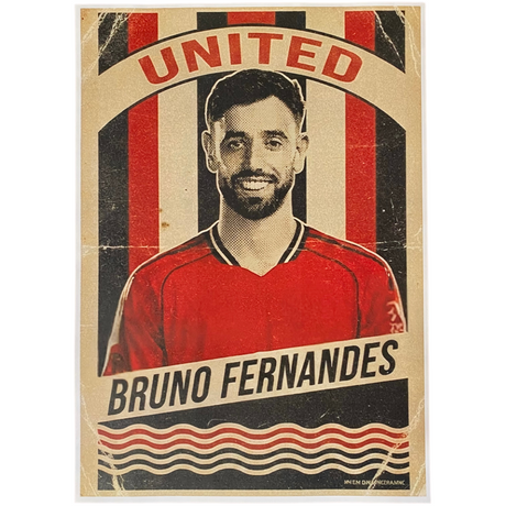 Bruno Fernandes Old School Style Programme Print (A3)