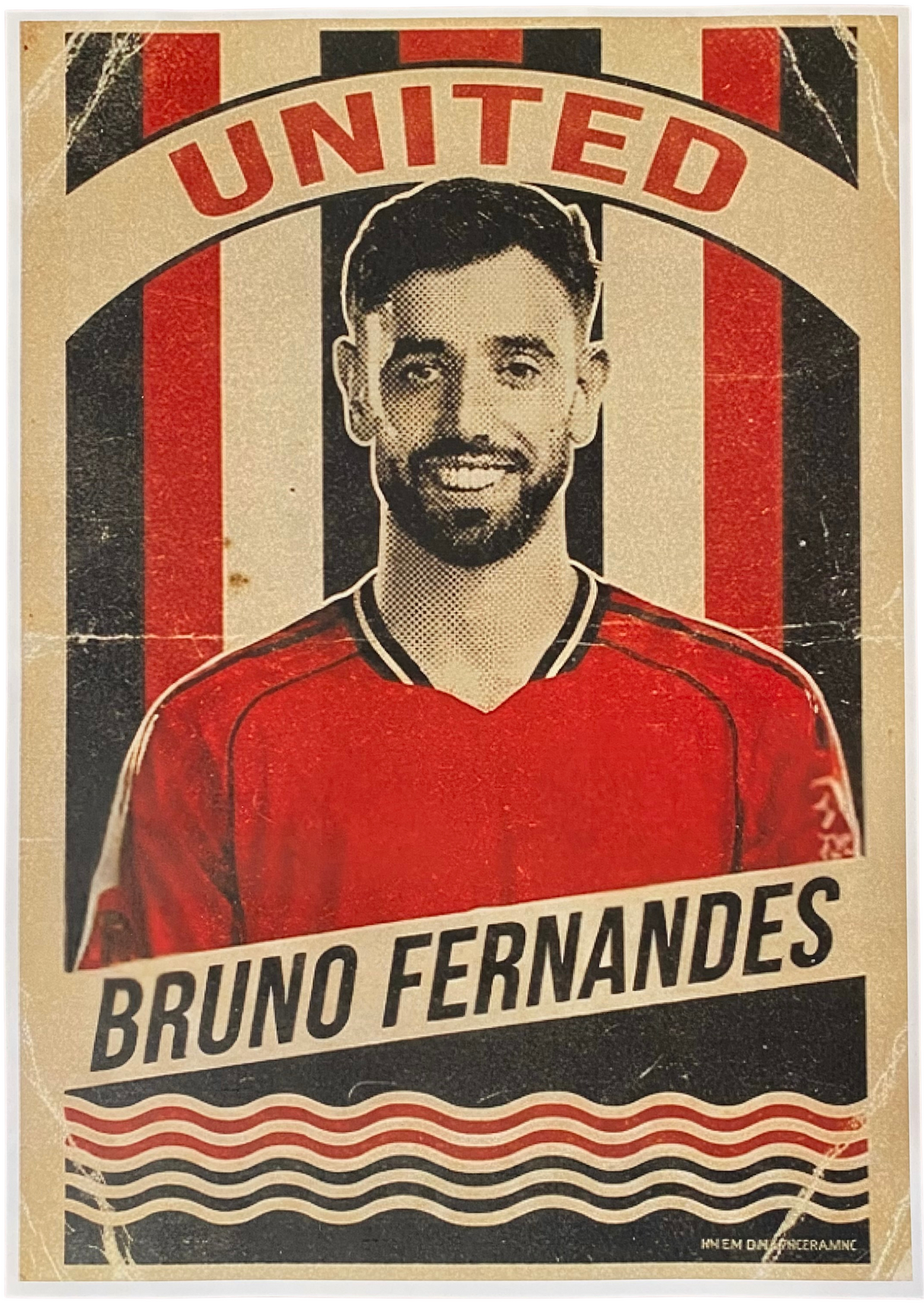 Bruno Fernandes Old School Style Programme Print (A3)