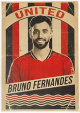 Bruno Fernandes Old School Style Programme Print (A3)