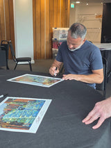 Ryan Giggs Signed "Running Down The Alley" Artwork Print