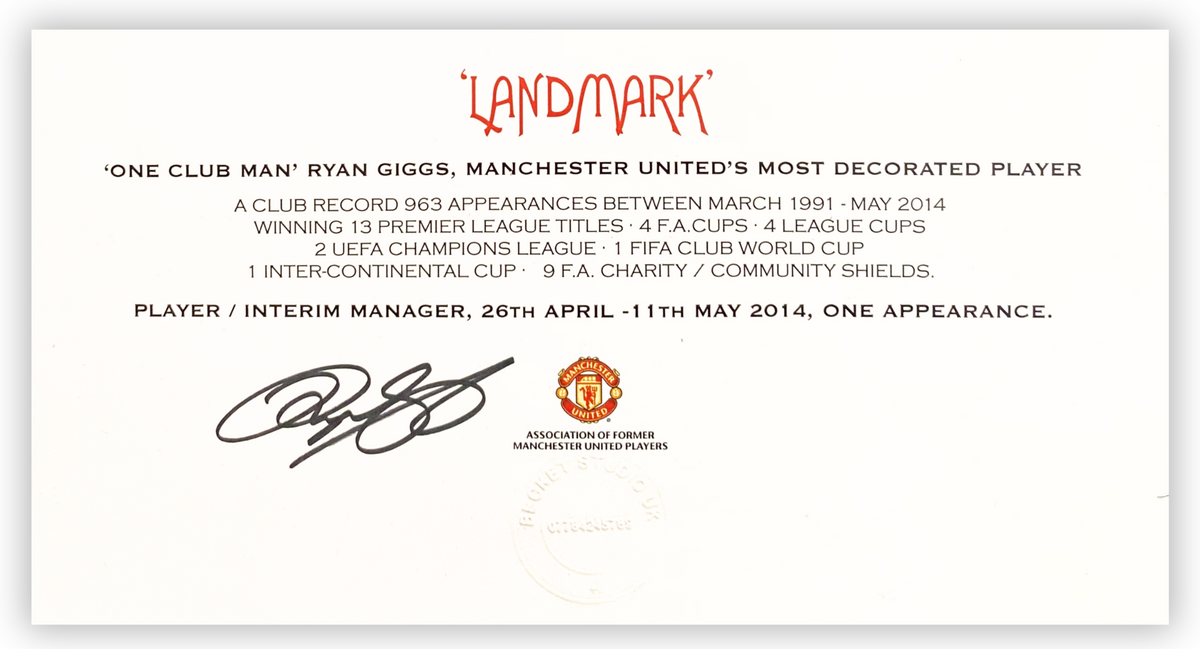 Ryan Giggs Signed "Landmark" Framed Print (Frame M)