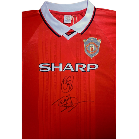 1999 Champions League Final Shirt Signed by Teddy Sheringham & Ole Solskjaer