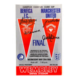 1968 European Cup Final Programme 4X Signed by Stepney, Sadler, Crerand and Aston (S)