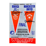 Alex Stepney, David Sadler & John Aston 3X Signed 1968 European Cup Final Programme