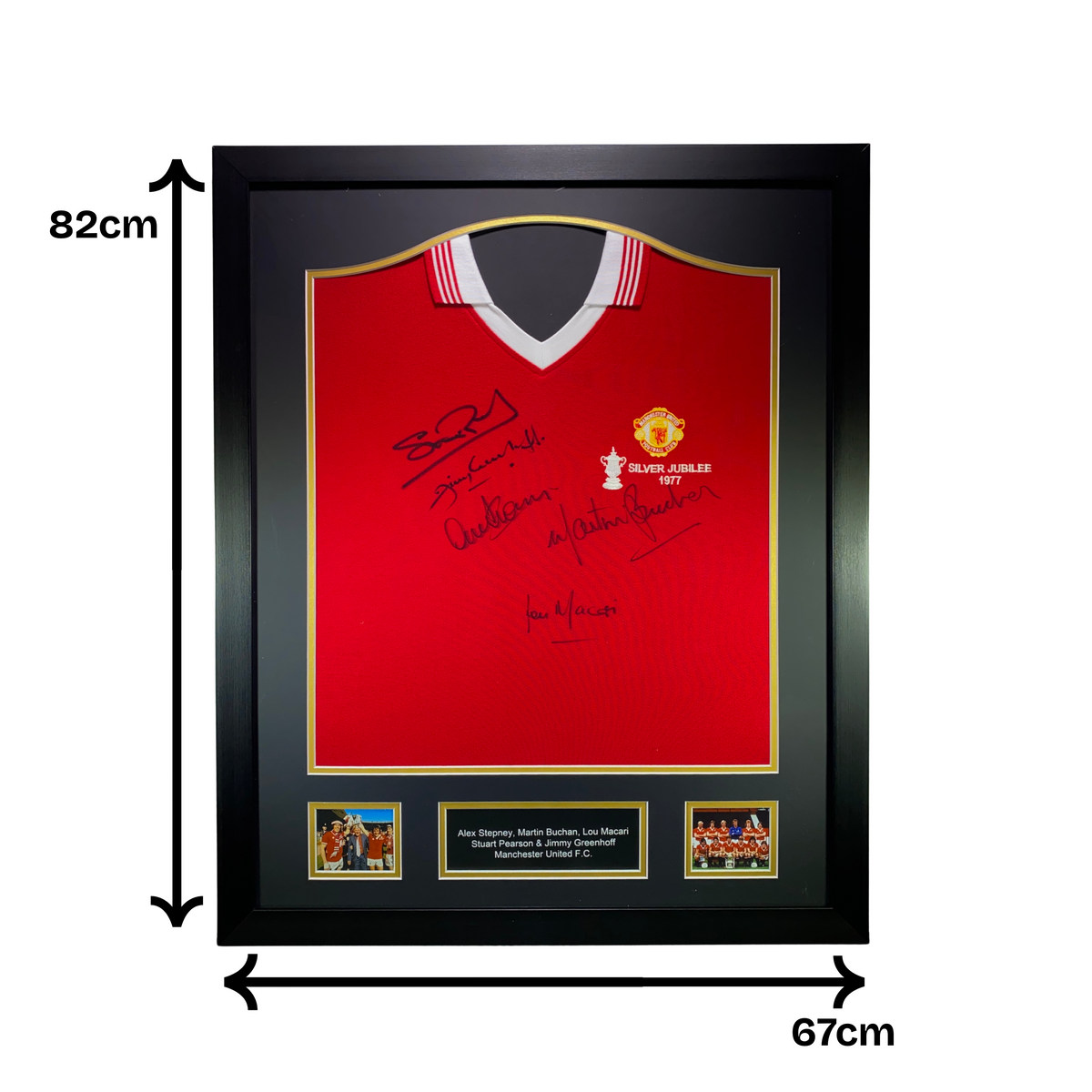 1977 FA Cup Final Shirt Signed by Buchan, Greenhoff, Macari, Pearson & Stepney
