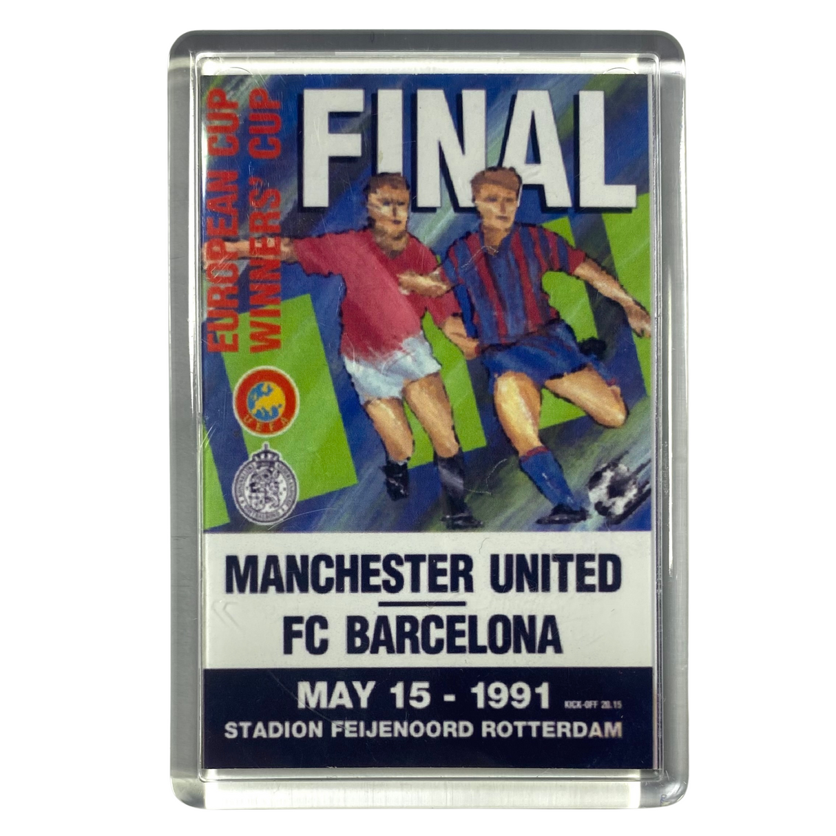 Rotterdam 1991 European Cup Winners Cup Final Programme Fridge Magnet