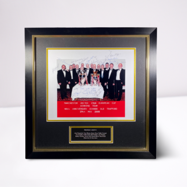 40th Anniversary 1968 E Cup winners' Print multi Signed by the 1968 team