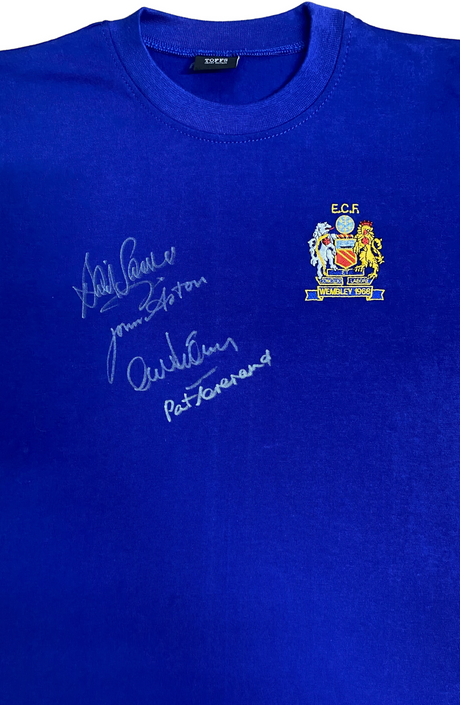 Aston, Crerand, Sadler & Stepney 4X Signed 1968 European Cup Final Shirt