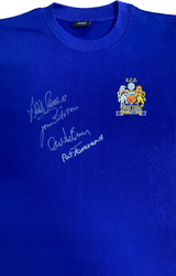 1968 European Cup Final Shirt 4X Signed by Aston, Crerand, Sadler and Stepney