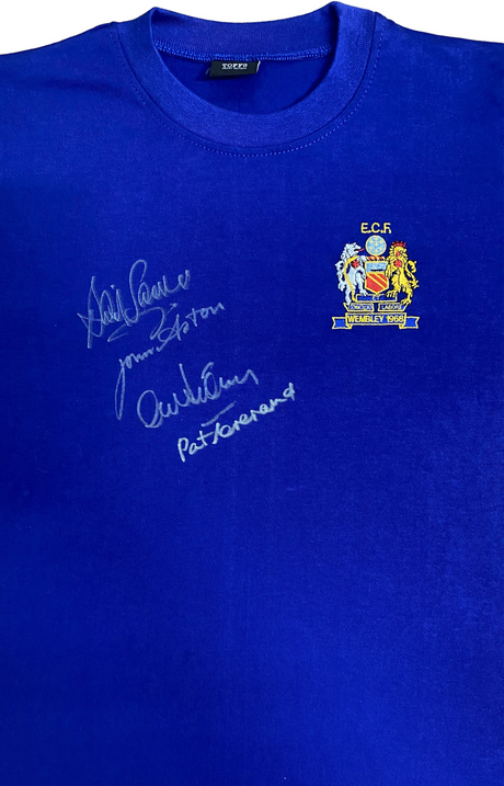 1968 European Cup Final Shirt 4X Signed by Aston, Crerand, Sadler and Stepney