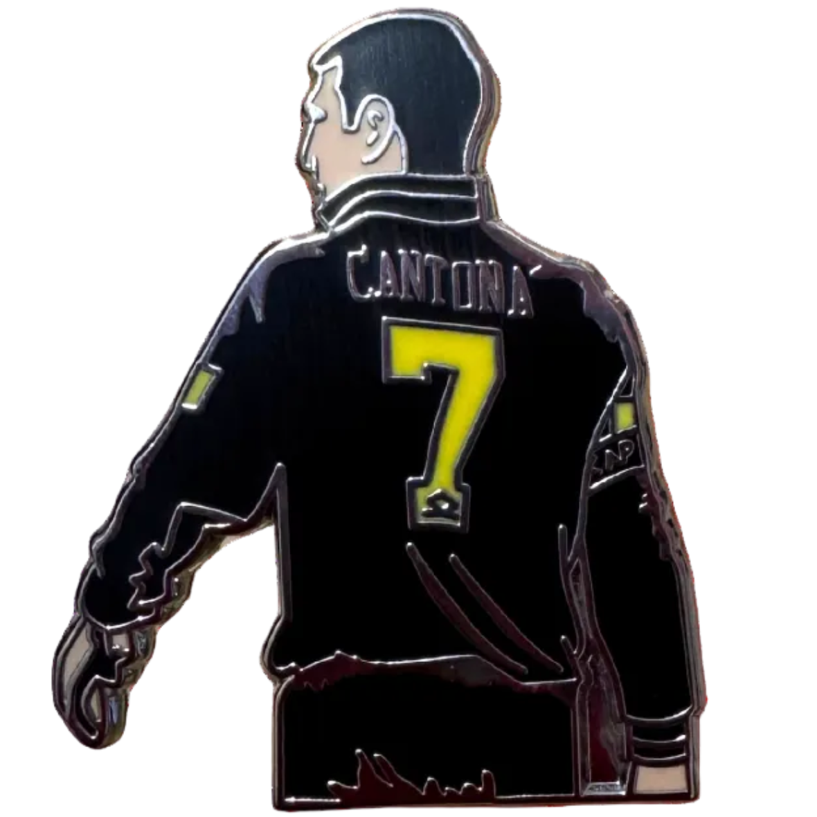 Eric Cantona Classic Pose (Black) 7 Badge