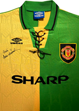 Brian McClair Signed 1992 Green & Gold Shirt
