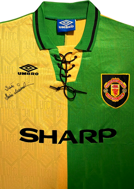 Brian McClair Signed 1992 Green & Gold Shirt