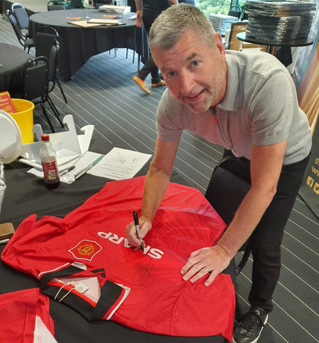 Denis Irwin Hand Signed 1994-1996 Manchester United Home Shirt