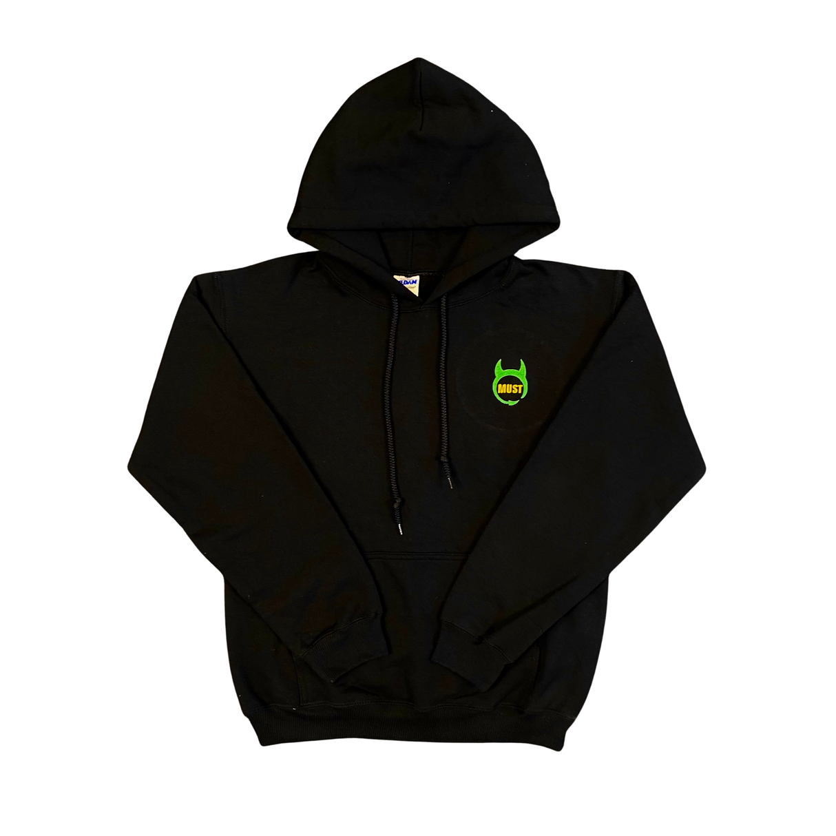 Hoodie With the MUST Logo in Green and Gold (S)