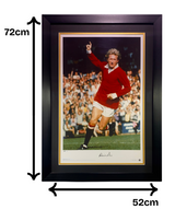 Denis Law Signed Manchester United Photo with Arm Up (XL)