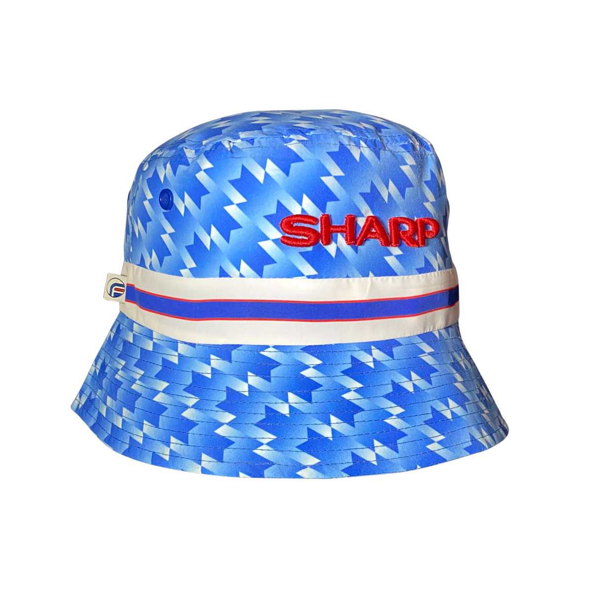 1990 SHARP Blue and White Away Bucket Hat